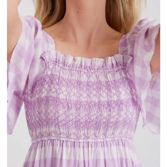 Pink City Prints Lilac Gingham Lolita Dress. S. EUC. - Picture 7 of 10